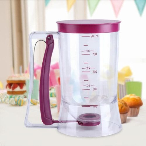 Misurino - Cucina - 900 ml - Plastica resistente al calore - Trasparente - 1 pezzo