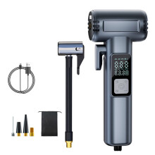 Portable Tire Inflator with Built-in Pressure Gauge and Dual 2000mAh Batteries