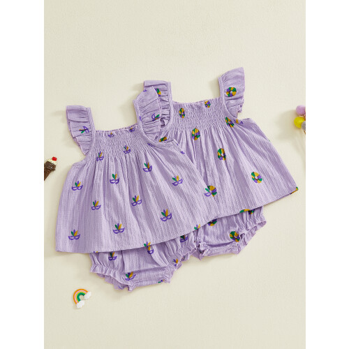 (12-18 Months, Lavender) Conjunto moderno de 2 peças. 2