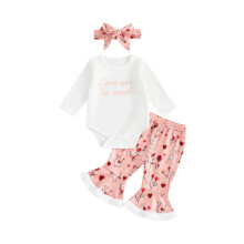 (3-6 Months, White) Set 3 piese bandă păr