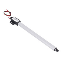 Actuador lineal eléctrico de 24 V DC, recorrido de 200 mm, empuje de 150 N, velocidad de 4 mm/s, IPX4, Aluminio ABS