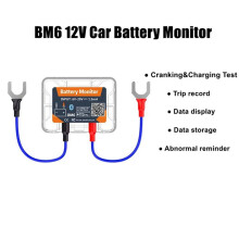 2X Monitor de BateríA InaláMbrico 12V BM6 con AplicacióN de Control del Estado de la BateríA del AutomóVil Probador de BateríA de Monitoreo