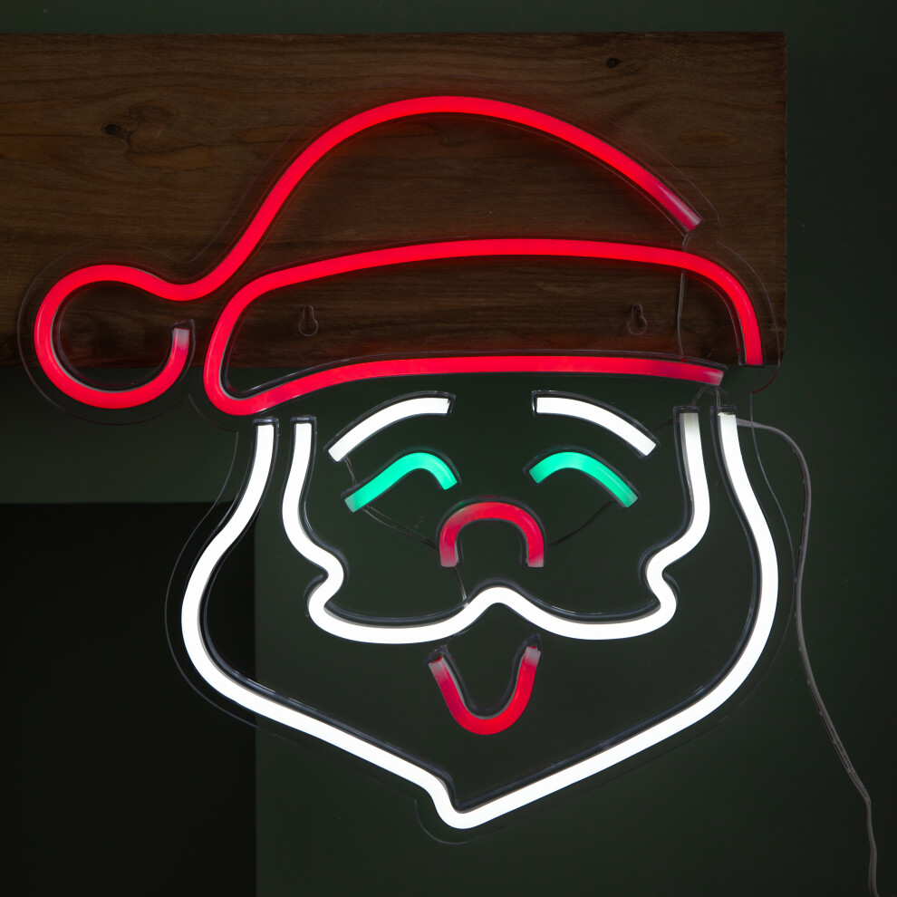 Light 35Cm Usb Powered Up Christmas Santa Multi-Coloured Neon Sign - Image 6