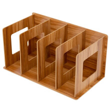 Desktop Shelf Student Book Stand Simple Desktop Bookshelf DIY CD Rack Wooden DVD Rack Office Organizers