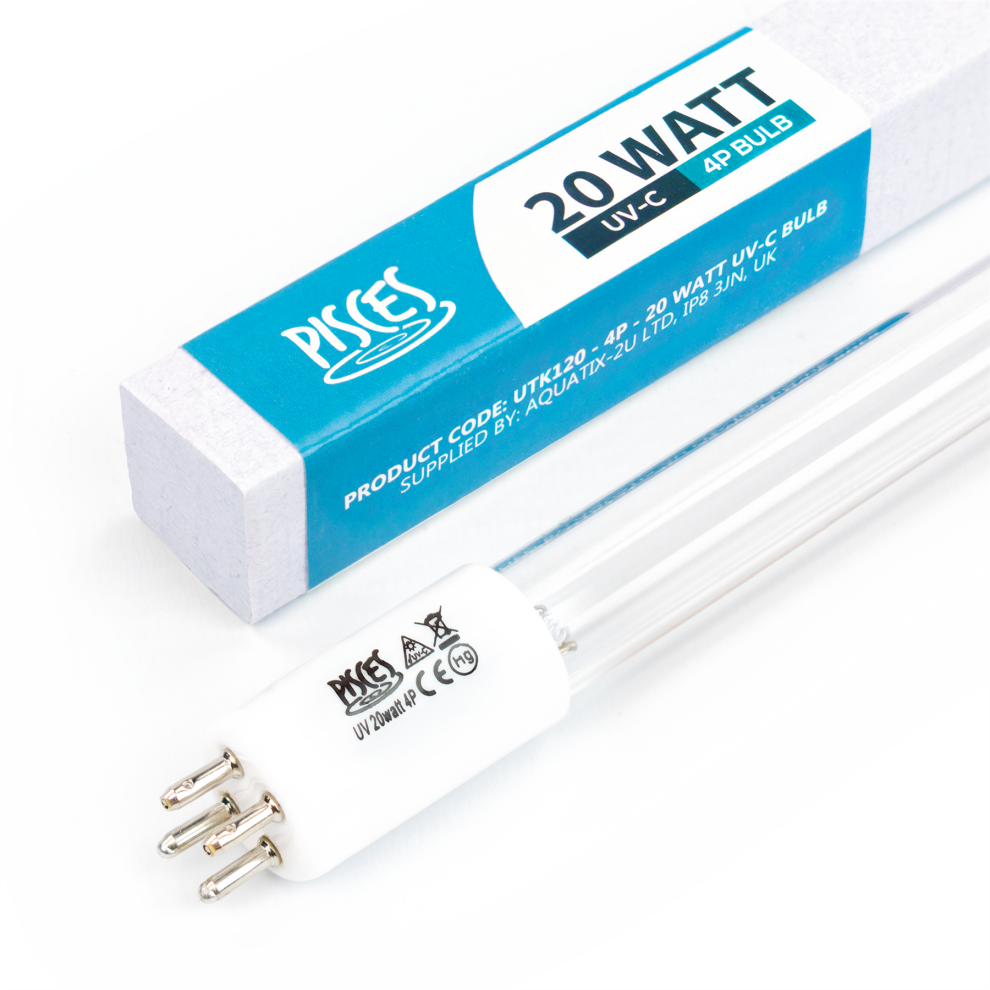 Pisces 20W Watt 4 Pin Linear Replacement Uv Pond Bulb Spare Uvc Lamp For Filter Ultraviolet Uv-C Tube 355Mm Laguna Pressure Flo Pf 8000 Light