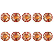 10Pcs Cloud Pattern Alloy Button Clothing Buttons-orange1