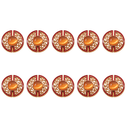 10Pcs Cloud Pattern Alloy Button Clothing Buttons-orange1