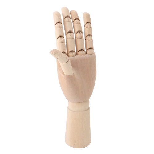 Mannequin articulé en bois massif - Main gauche