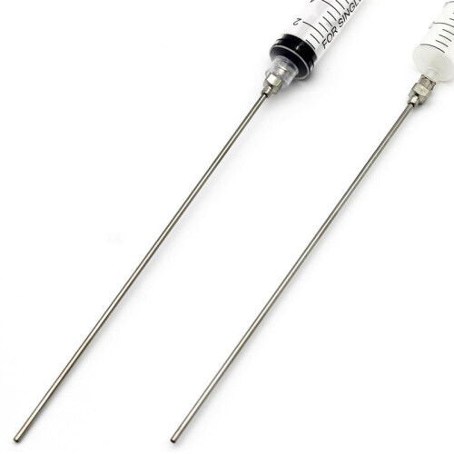 10 Peças de Agulha de Distribuição de 6 Polegadas de Aço Inoxidável com Ponta Romba, Conector Luer, Agulhas Rombas de Aço Inoxidável 14G 2