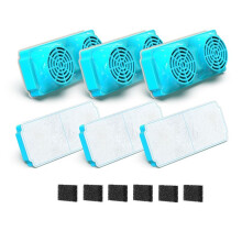 Kattenwaterfonteinfilter voor 108oz/3,2L Draadloze Kattenfontein Vervangende Filters voor Roestvrijstalen Huisdierfontein 12 Stuks