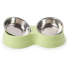 Double Pet Bowls Water Feeder Stainless Steel Pet Drinking Dish Feeder Cat Puppy Feeding Supplies Dog Accessories