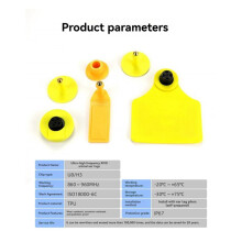 100pcs RFID Animal Ear Tag UHF Electronic Ear Tag 860-960mhz Animal Tracking for Pig Sheep Pig Goat Cattle RFID Tag C