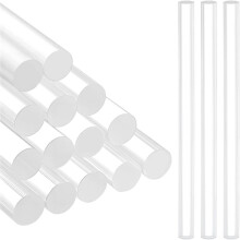 16PCS Acrylic Clay Roller, 6.4x0.39inch Clear DIY Polymer Clay Tool Clear Slab for DIY Handmade Shaping and Sculpting