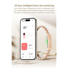 For Women'S Hand Bracelets Gold Zinc Alloy Bracelet Heart Rate Monitor Connected APP Birthday Gifts