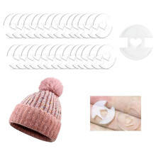 Verwijderbare Pom Poms-Knopen voor Hoeden, 50PCS Pom Pom-Houder Gebreide Muts voor Het Maken van Bevestigingsmiddelen, Pompomhouders Hoedknop