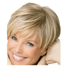 Women'S Short Pixie Cut Blonde Straight Wig Natural Synthetic for Lady Daily Wear High Temperature Fiber