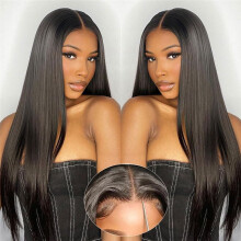 Wig Pre-Pulled Straight Lace Front Wig Women'S Wig Glueless Front Closure Ready to Wear Wig Straight Hair Wig  Cover