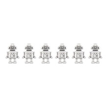 Robot Pendant Bulk Mechanical Pendant Silver Metal Robot Retro Futuristic Retro Necklace Bracelet