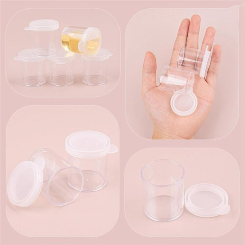 100-Pack  Plastic Paint Cups with Lids Paint Container Jars Clear Paint Storage Jars 0.5 Oz (25 Ml) 2