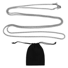 Sieraden Damesketting, Roestvrijstalen Pantserketting, Zilver - 2 mm Breed - 80 cm Lang