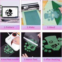 Vinyl Puff Vinyl Heat Transfer 3D Puffy Heat Transfer Vinyl for T-Shirts, Easy to Cut & Weed & Transfer