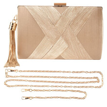 Nappa Moda Le signore Frizione Borsa Spalla Borse Femmina Festa Nozze Sera Borsa Per Phone Borsa Oro