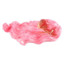 Roze Pruik met Lange Golvende Pruik met Luchtpony Zijdeachtige Volledige Hittebestendige Pruik Haarvervanging Natuurlijk Uitziende Pruik