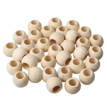 200Pcs Natural Wooden Beads, 20mm Wood Spacer Beads Round Wood Loose Beads For Jewellery Making