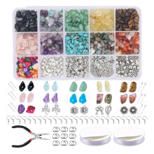 933PZ Chip Irregolari Perline di Pietra Kit di Perline di Pietre Preziose Naturali per Gioielli DIY Collana Orecchini per Fare Braccialetti