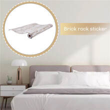 6M Vinyl 3D Brick Rock Sticker Paper Self Adhesive Wallpaper Furniture Wall Stickers