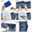 Ferro em Patche, 29 Peças de Ferro em Remendos para Conserto de Roupas Jeans 4,9 X 3,7 Polegadas (Multicolorido) 2