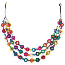 Bohemian Coconut Shell Wood Bead Necklace for Women Girls Jewelry Handmade Beaded Long Necklace Mothers Day Gifts