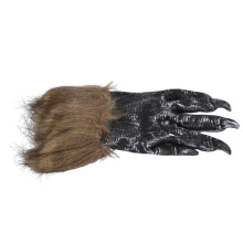 1 Pair Wolf Gloves Halloween Mask animal mask set werewolf Masquerade Wolf (Size: L, Color: Black)