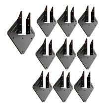 10 PCS Heavy Duty Black Hurricane Ties for Rafters,13 Gauge Roofing Hurricane Straps Truss Hangers,Rafter Brackets