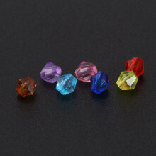 2000 Perles 4x4mm En Métal Acrylique Bicone Mixte