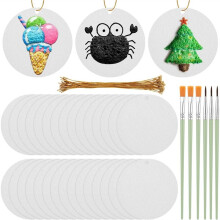 30 Pcs Foam Texture-Paper with Paint Brushes and Hanging Wire, 3D Art Sponge Papers for Kids, for Crafts Arts Decoration
