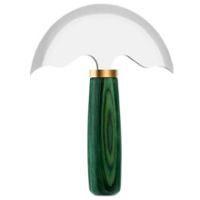 Herramienta Profesional para Cortar Cuero con Cuchilla Semicircular, Ideal para Manualidades de Cuero, con Mango de Madera. A