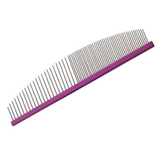 Pente Crescent Coarse Grooming para Animais de Estimação, Pente de Manteiga com Dentes Largos/Finos para Cães e Gatos, Removedor de Nós