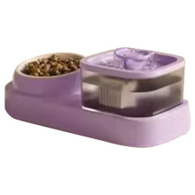 2-in-1 Pets Water Fountain Auto Filter Mute Cat Drinker Bowl Pet Feeder Recirculate Filtring Drinker for Cat Feeder A