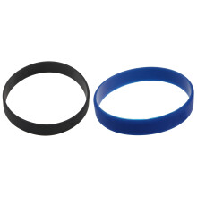 2x Fashion Silicone Rubber Elasticity Wristband Wrist Band Cuff Bracelet Bangle Black & Dark