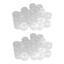 50 Clear Plastic Sewing Machine Bobbins Fits Singer Janome
