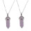 2X Crystal Hexagonal Healing Point Amethyst Pendant Pendentif Cut Collier 1