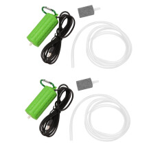 2X  Bomba de AeraçãO USB Bomba de Ar AquáRio Aerador Ultra Silencioso  Tanque de Peixe Vá Pescar Bomba de OxigêNio Verde