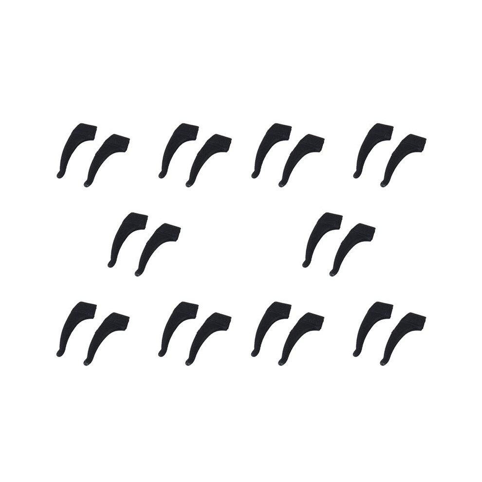 Black 10 Pair Eyeglasses/Sunglasses/Spectacles Eyewear Ear Hook Lock Tip Holder