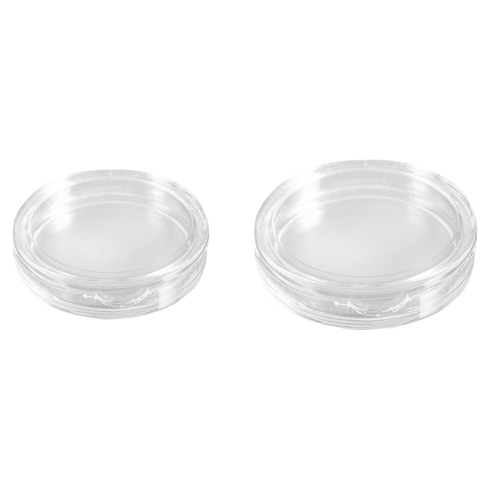 20 Pcs Small Round Transparent Plastic Coin Capsules Box, 10 Pcs 27mm & 10 Pcs 35mm