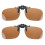 2X Unisex Dark Brown Rectangle Flip  Clip  Polarized Sunglasses 1