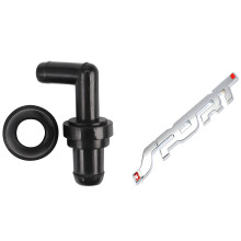 90 Degree PCV Valve and Grommet Kit with SPORT Logo Emblem Car Trunk Badge 3D Sticker