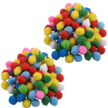 200 Pièces de Pompons Moelleux de Couleur Mélangée pour L'Artisanat Des Enfants, 20 mm