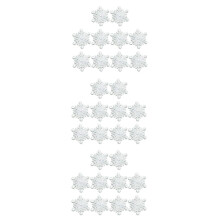 30Pcs Snowflake Patches Iron Christmas Embroidered Patches Appliques for Arts Crafts DIY Decor Jeans Clothing Bags
