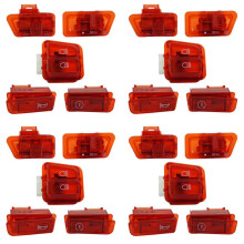 20x Motorcycle Turn Signal Far and Near Light Horn Button for Scooter GY6 50Cc 125Cc 150Cc DIO AF17 Red